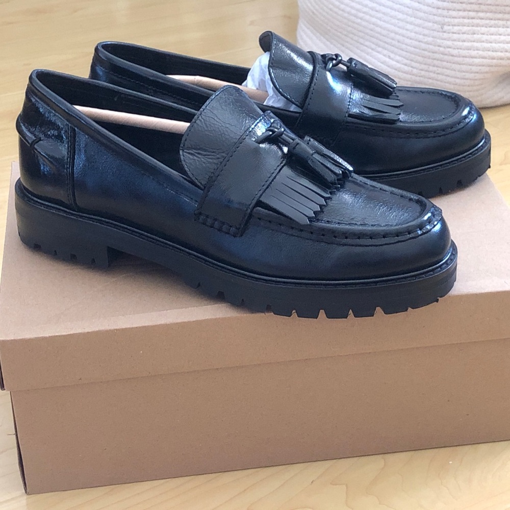 Steve Madden Minka Black Leather Loafer size 8 | New with box, never worn